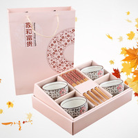 商务礼品陶瓷餐具套装 家和富贵碗筷套装 促销礼盒婚礼小赠品实用